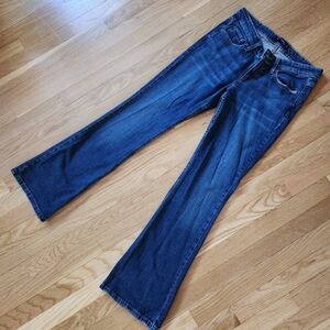 Levi's super low 518 5 pocket whiskered jeans bootcut sz 7 Medium Junior Vtg Y2K